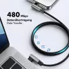 LogiLink CU0461 USB 2.0 Type-C Kabel, C/M 90° auf C/M 90°, 480 Mbps, 100 W, Metall, silber/schwarz, 1 m