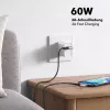 LogiLink CU0471 USB 3.2 Gen1 Type-C Kabel, A/M 90° auf C/M 90°, 5 Gbps, 60 W, Metall, silber/schwarz, 1 m