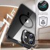 ESR Classic Hybrid Kickstand HaloLock MagSafe Hülle mit gehärtetem Glas für Apple iPhone 16 Plus, Clear/Black
