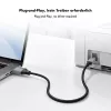 Logilink CU0108 USB-2.0-Kabel, USB-A/M auf USB-B/M, 480 Mbps, Nylon, Metall, schwarz/silber, 3 m