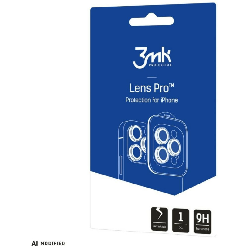 3MK Lens Protection Pro Apple iPhone 18 Pro / 18 Pro Max Kameraobjektivschutz, gehärtetes Glas, Light Blue