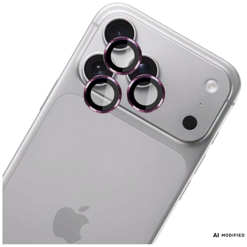 3MK Lens Protection Pro Apple iPhone 18 Pro / 18 Pro Max Kameraobjektivschutz, gehärtetes Glas, Burgundy