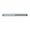 EFB Elektronik SB-FP-6SC-S-OM4 LWL-Frontplatte für Rackmontage, 1U, grau, Metall, 432 mm