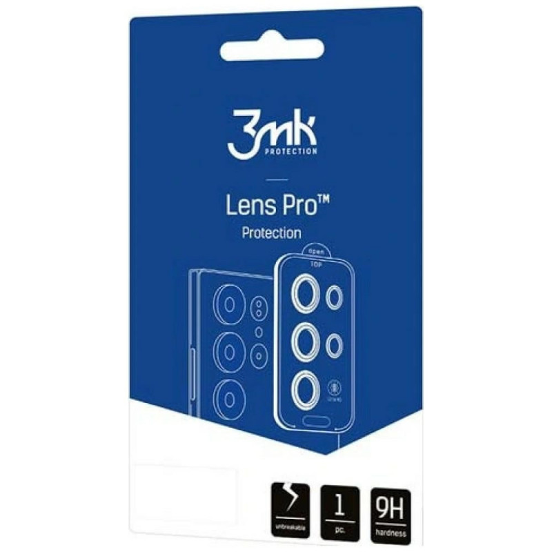 3MK Lens Protection Pro Samsung Galaxy Z Flip 8 Kameraglas-Schutz, Schwarz