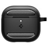 Spigen Rugged Armor Hülle für Apple AirPods 4, Mattschwarz