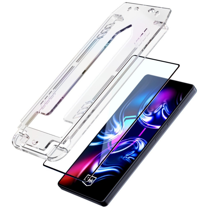 3MK HardGlass Max gehärtetes Glas mit Applikator für Samsung Galaxy S26+, schwarz