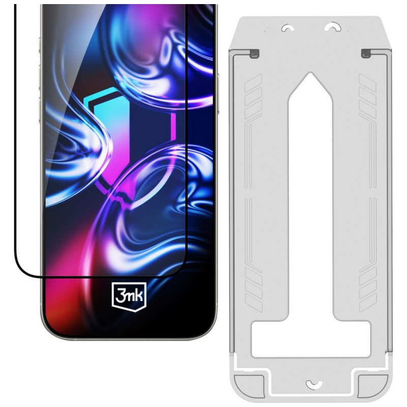 3MK HardGlass Max gehärtetes Glas mit Applikator für Samsung Galaxy S26 Ultra, schwarz