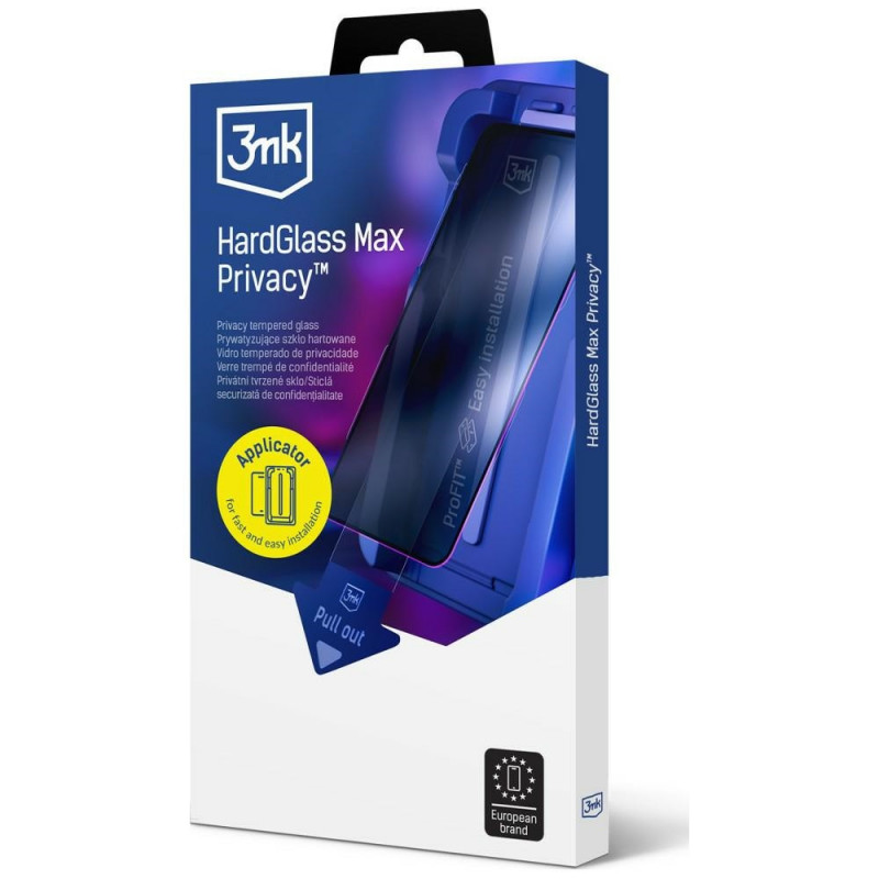 3MK HardGlass Max Privacy Sichtschutz-Panzerglas mit Applikator für Samsung Galaxy S25 Edge, schwarz