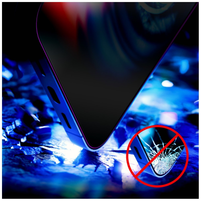 3MK HardGlass Max Privacy Sichtschutz-Panzerglas mit Applikator für Samsung Galaxy S25 Edge, schwarz