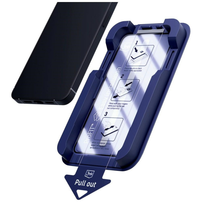 3MK HardGlass Max Panzerglas mit Applikator für Samsung Galaxy S24+ / S25+, schwarz