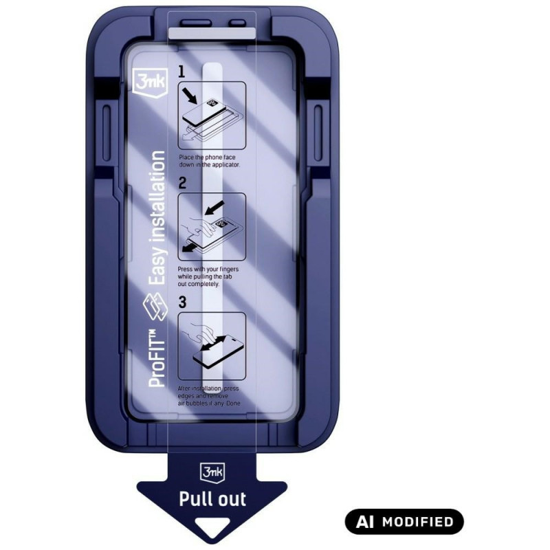 3MK HardGlass Max Panzerglas für Apple iPhone 15 Pro, schwarz