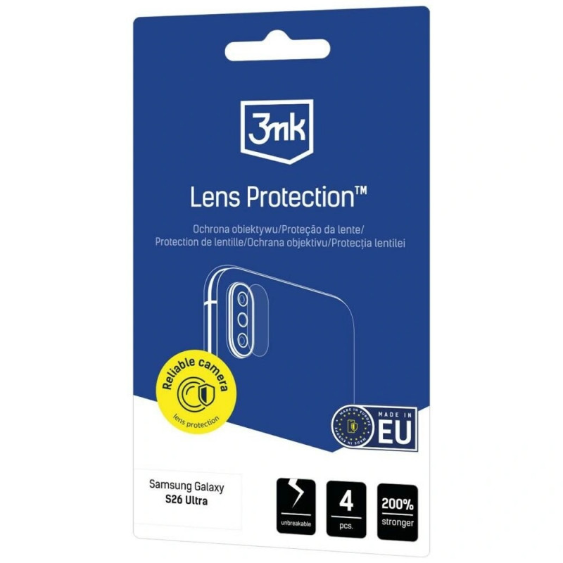 3MK Lens Protection Kameraobjektivschutz für Samsung Galaxy S26 Ultra, 4er-Pack (3MK17720)