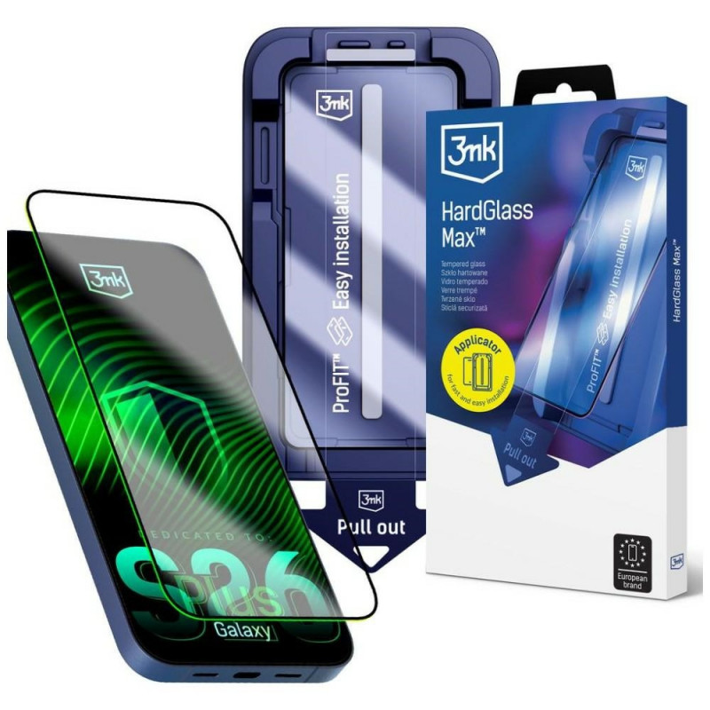 3MK HardGlass Max Panzerglas für Samsung Galaxy S26+, transparent