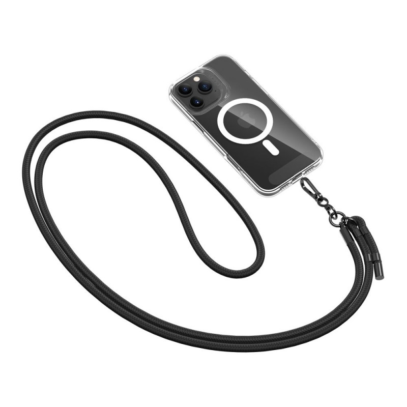 Tech-Protect C1S Rope Crossbody Strap, Schwarz/Schwarz