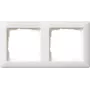Gira Rahmen 109227 Horizontal, 2-fach mit Beschriftungsfeld, Standard 55, Reinweiß, Matt
