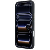 Guess GUE005537-0 Grained Round Strass Logo MagSafe Hülle für Apple iPhone 18 Pro Max / 17 Pro Max, schwarz