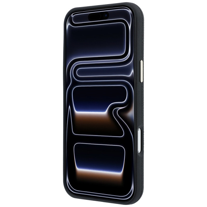 Guess GUE005537-0 Grained Round Strass Logo MagSafe Hülle für Apple iPhone 18 Pro Max / 17 Pro Max, schwarz