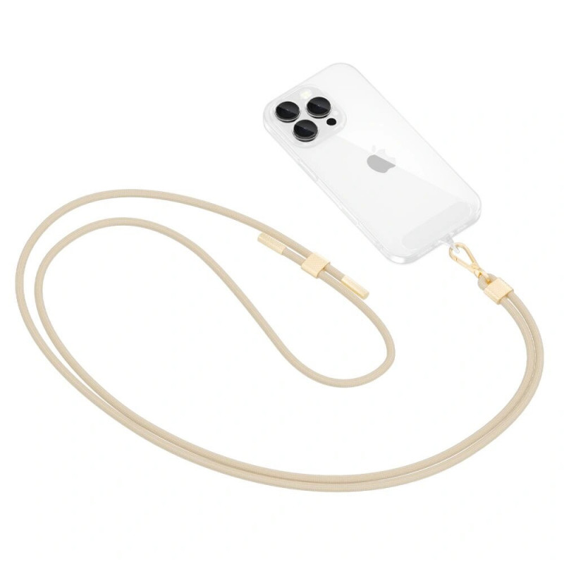 Tech-Protect C2S Seil-Umhängeband fürs Handy, Beige/Gold
