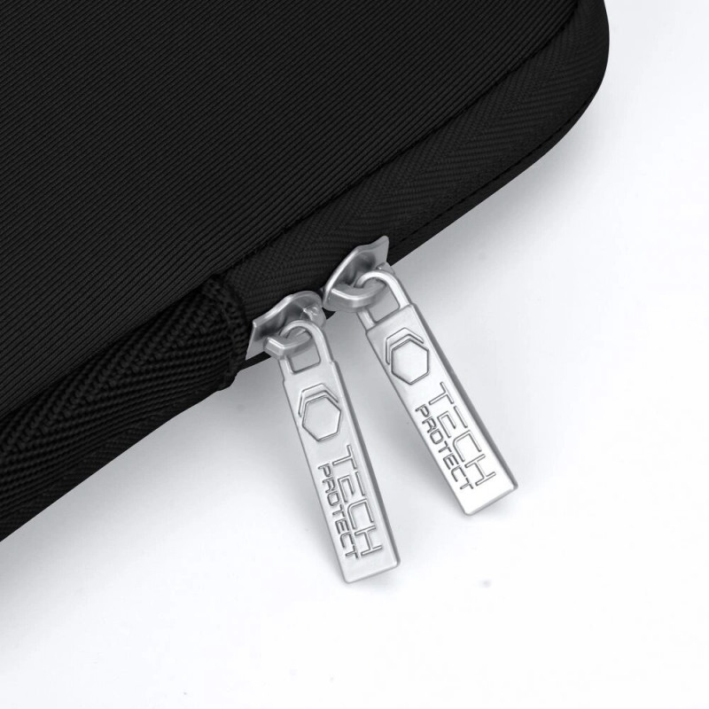 Tech-Protect NeoSlim THP3383 Laptop-Hülle 13-14 Zoll mit Zubehörtasche, Schwarz