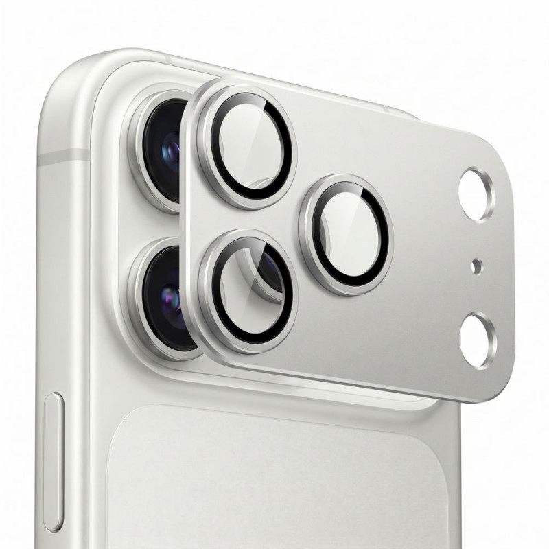 Tech-Protect Camfull Fit+ Apple iPhone 18 Pro Max Kameraobjektivschutz, Silber