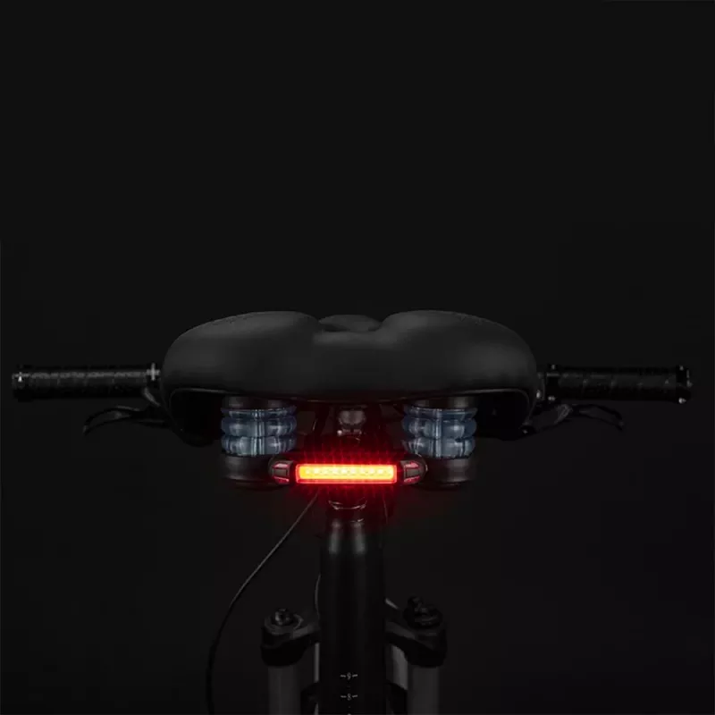 Rockbros 38218916002 MTB-Fahrradsattel mit Lampe, schwarz
