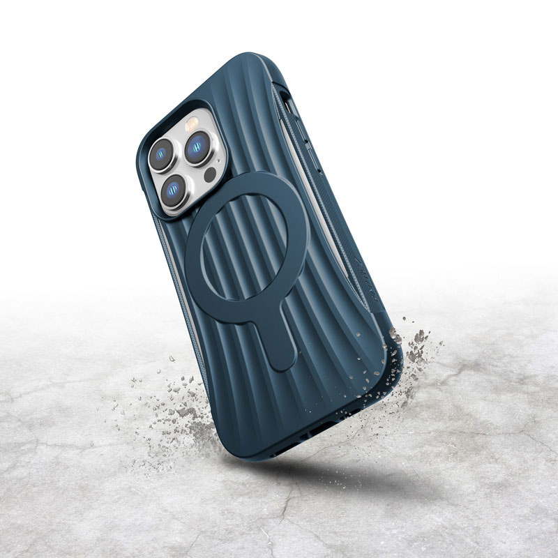 X-Doria Raptic Clutch MagSafe Hülle XDR222 für Apple iPhone 14 Pro, Marineblau