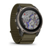 Garmin Enduro 4 GPS-Smartwatch mit dunkeloliv ComfortFit Stoffarmband (010-04799-01)