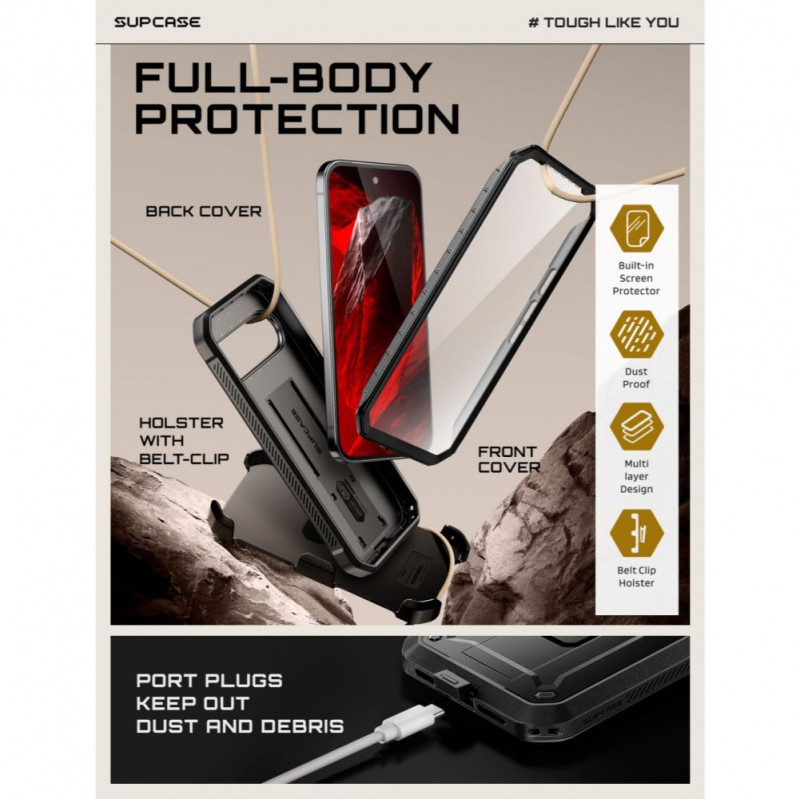 Supcase Unicorn Beetle Pro Hülle für Google Pixel 11 Pro, Schwarz