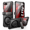 Supcase Unicorn Beetle Grip Mag MagSafe Hülle für Samsung Galaxy Z Flip 8, Schwarz