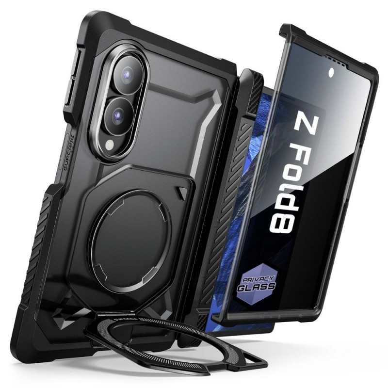 Supcase UB Grip Mag MagSafe Privacy Glashülle für Samsung Galaxy Z Fold 8, Schwarz