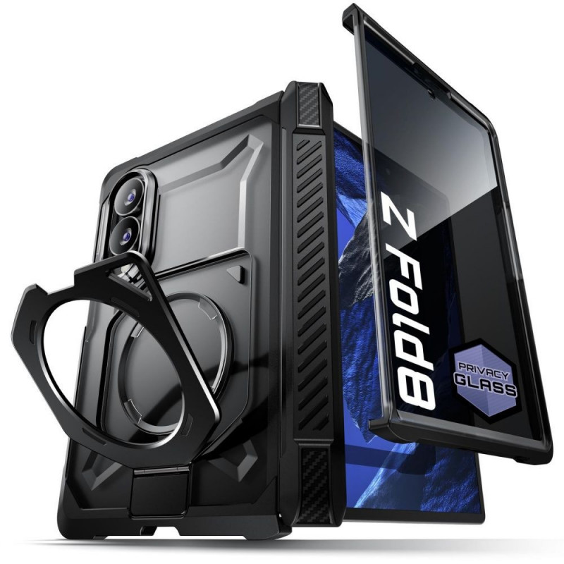 Supcase UB Grip Mag MagSafe Privacy Glashülle für Samsung Galaxy Z Fold 8, Schwarz