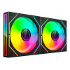 Tacens Mars Gaming MF3DPROX2 12-cm-Computergehäuselüfter, ARGB, Schwarz, 2 Stück