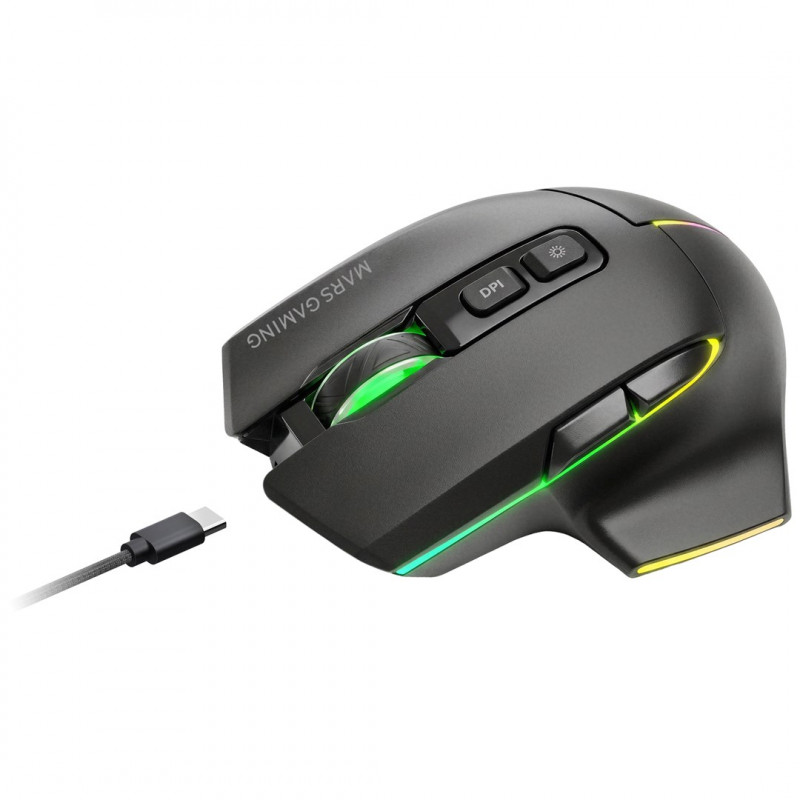 Tacens Mars Gaming MMW-VECTOR Kabellose Gaming-Maus, 12000 DPI, Bluetooth 5.4, 2,4 GHz