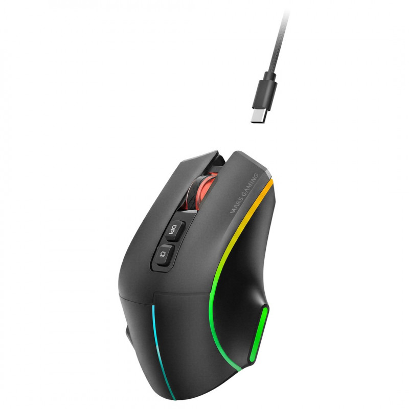 Tacens Mars Gaming MMW-VECTOR Kabellose Gaming-Maus, 12000 DPI, Bluetooth 5.4, 2,4 GHz
