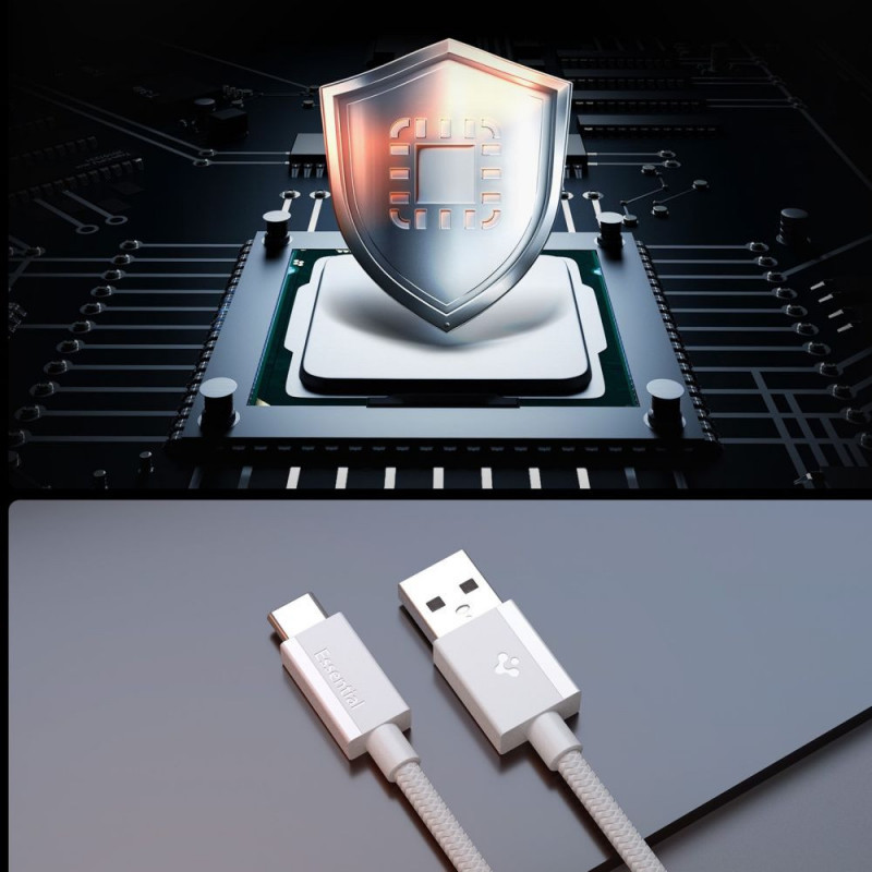 Spigen EB6015AC Essential USB-C-Kabel 60W 150 cm, Weiß