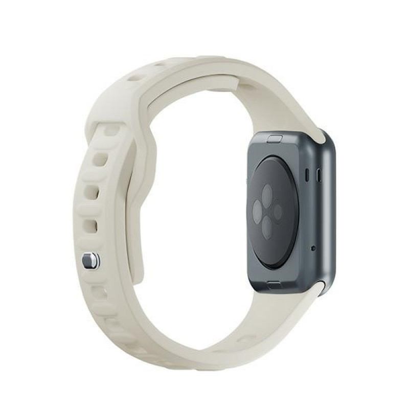 3mk Silikon-Uhrenarmband für Apple Watch 42/44/45/49 mm, beige
