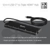 Club 3D CSV-2556 USB-C 12-in-1 Hub, 3x HDMI/3x USB-C/USB/LAN, 8K30Hz, PD 140W