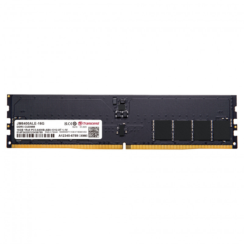 Transcend JM6400ALE-16G 16 GB DDR5 6400 CUDIMM CL52, 1,1 V