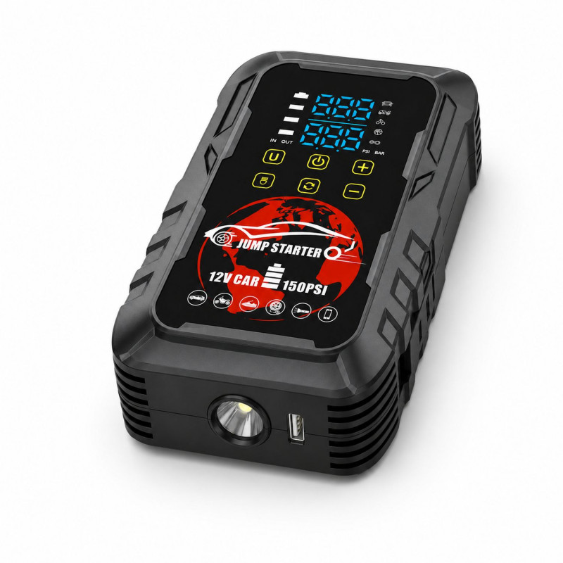 Extralink MaxJump 9 Xtreme 2-in-1 Starthilfe und Kompressor, 8000 mAh
