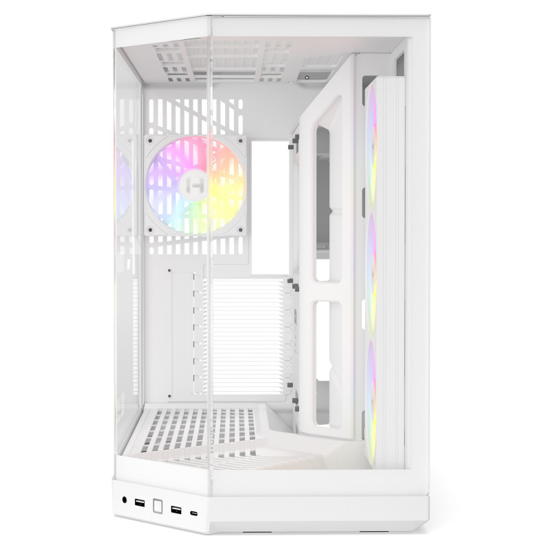 HYTE Y50 Snow White PC-Gehäuse, Weiß, Hartglas x 3