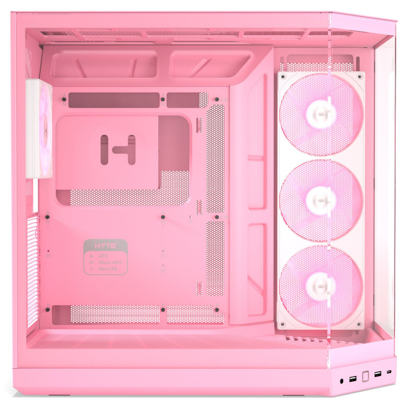 HYTE Y50 Strawberry Milk PC-Gehäuse, hellrosa, Hartglas x 3