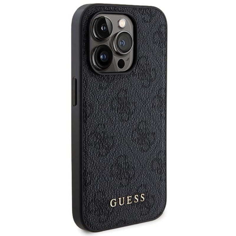 Guess GUBPM5P14L4GEMGK Apple iPhone 14 Pro Hardcase + 5000 mAh MagSafe Powerbank Bundle, 4G Metal Logo, schwarz
