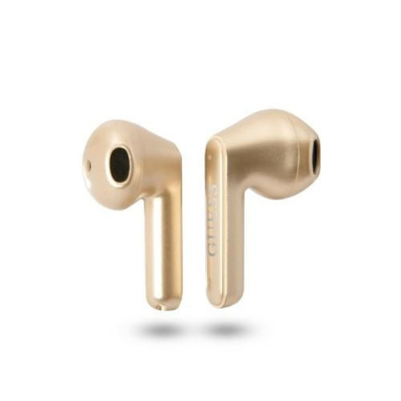 Guess GUTWST82TRD kabellose TWS-In-Ear-Kopfhörer mit Dockingstation, Triangle Logo, Bluetooth 5.0, gold