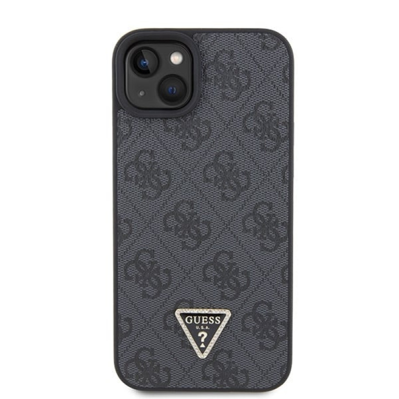 Guess GUHCP15MP4TDSCPK Apple iPhone 15 Plus / 14 Plus Hardcase, Crossbody 4G Metal Logo, Schwarz