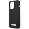 Guess GUHMP14XSBPLK Apple iPhone 14 Pro Max Hardcase, Silikon Logo Plate MagSafe, Schwarz