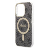 Guess GUBPP14XH4EACSK Hülle + kabelloses Ladegerät Apple iPhone 14 Pro Max schwarz Hardcase, 4G Print, MagSafe