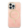 Guess GUBPP13LH4EACSP Hülle + kabelloses Ladegerät Apple iPhone 13 Pro Pink Hardcase, 4G Print, MagSafe