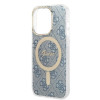 Guess GUBPP14XH4EACSB Hülle + kabelloses Ladegerät Apple iPhone 14 Pro Max Blau Hardcase, 4G Print, MagSafe