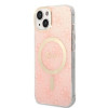 Guess GUBPP14MH4EACSP Hülle + kabelloses Ladegerät Apple iPhone 14 Plus / iPhone 15 Plus Pink Hardcase, 4G Print, MagSafe