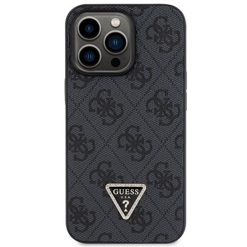 Guess GUHCP13LP4TDSCPK Apple iPhone 13/13 Pro schwarzes Hardcase, Crossbody 4G Metal Logo